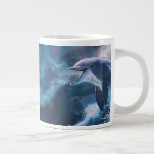 "JUST FÖR DESS TRRILL" Dolphins Surfing 20 oz Jumbo Mugg