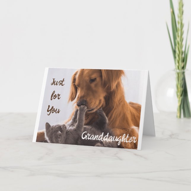 **JUST FÖR DIG GRANDDAUGHTER** BIRTHDAY ÄR SPECIEL KORT (Framsida)