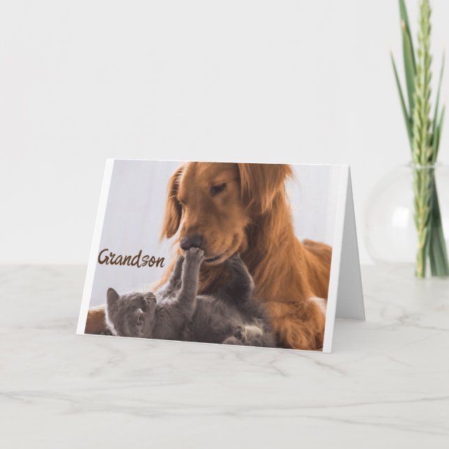 ***JUST FÖR DIG GRANDSON** BIRTHDAY ÄR SPECIELL KORT (Framsida)