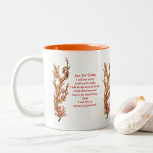 Just för idag är Reiki inspirationfull Två-Tonad Mugg