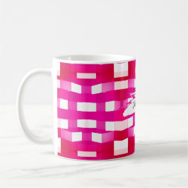 Just For You Pink‑Grid Kaffemugg