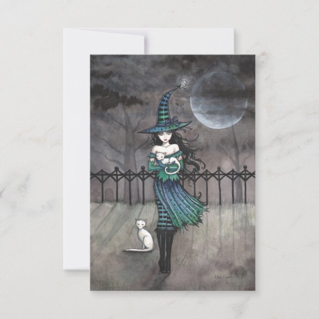 Just före midnatt Halloween-vykort Kort (Framsida)