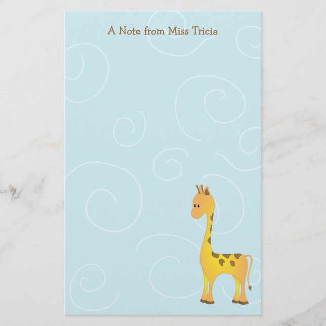 Just Giraffe Brevpapper (Framsida)