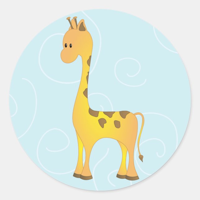 Just Giraffe Runt Klistermärke (Framsida)