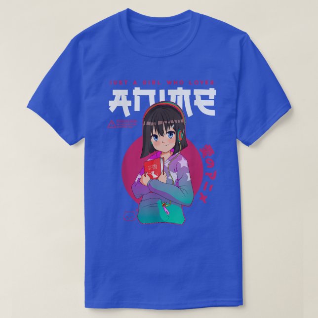 Just Girl Kärlek Anime Sketching Ramen Manga Otaku T Shirt (Design framsida)
