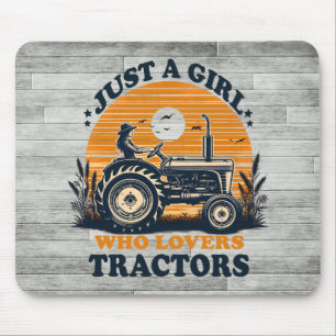 Just Girl som Kärlek Tractor Tractor Älskare Vinta Musmatta
