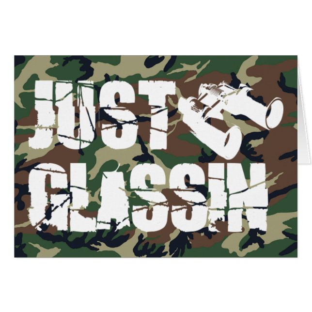 JUST GLASSIN HÄLSNINGSKORT (Framsidan Horizontal)