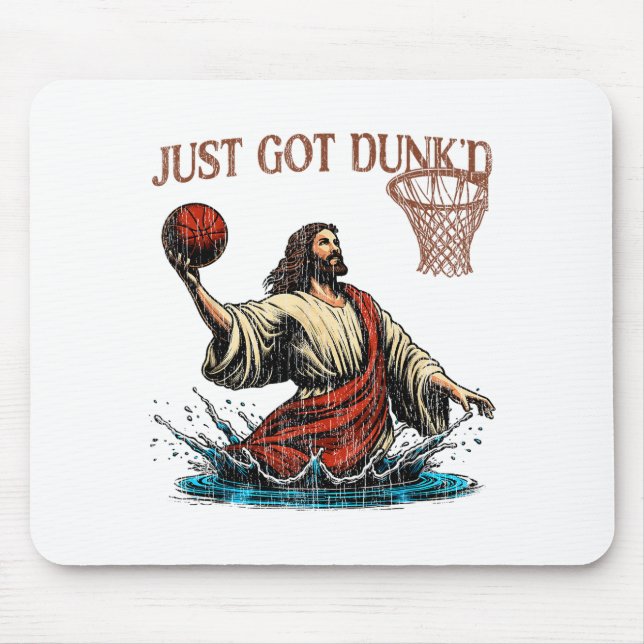 Just Got Dunked Rolig Dop Jesus Kristna Korg Musmatta (Framsidan)