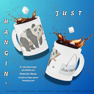 Just Hangin' Frosted Glass Mugg - Adiela Akoo