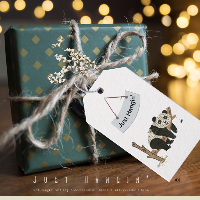Just Hangin'Gift Märkre - Adiela Akoo Presentetikett (Just Hangin' Gift Tag design by Poet Adiela Akoo. Browse my store 4 more fab finds & gr8t gift ideas)