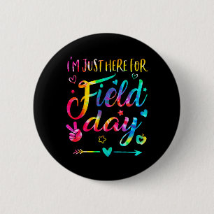 Just här för Fält Day Shirts for Teacher Kids St Knapp