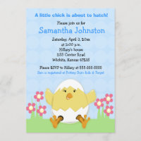 Just Hatched Påsk Baby Shower-inbjudan
