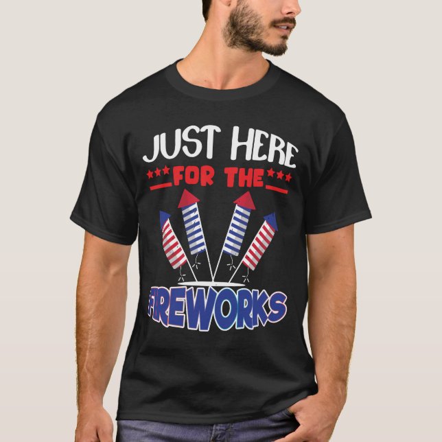 Just here for the fireworks funny tee for couple  (Framsida)
