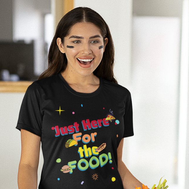 Just Here for the FOOD! Funny Game Watch Party  T Shirt (Skapare uppladdad)