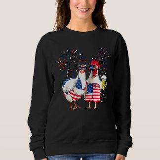 Just Here To Bang Usa Flag Chicken Beer Firework 4 T Shirt