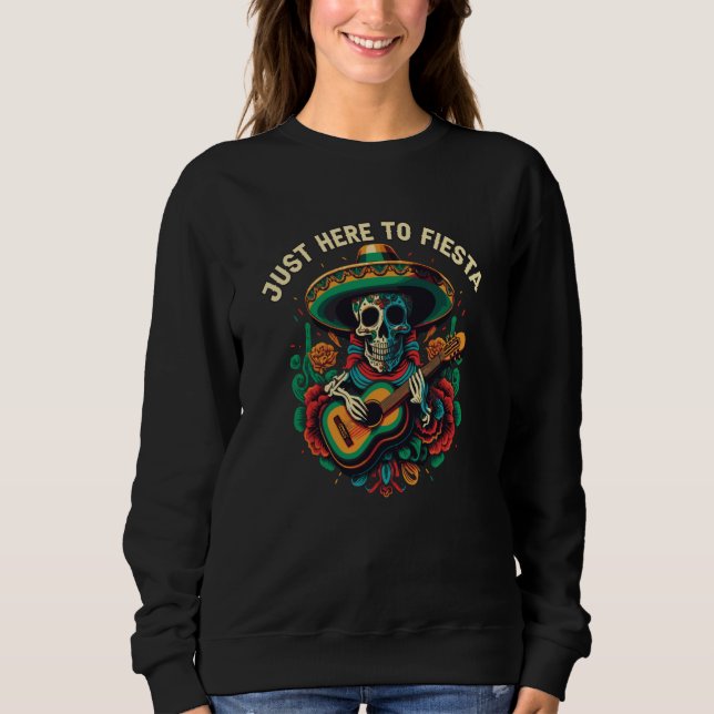 Just Here To Fiesta Cinco De Mayo Mexican Pride  1 T Shirt (Framsida)