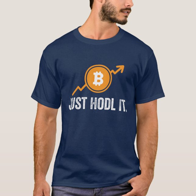 JUST HODL IT Logotyrd t-shirt | herr t-shirt (Framsida)