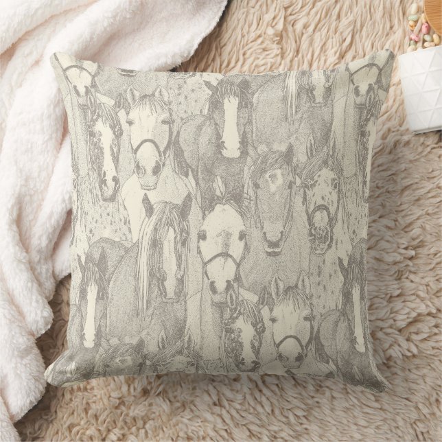 just horses natural pearl kudde (Filt)