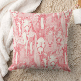 just horses rose pink half pearl kudde