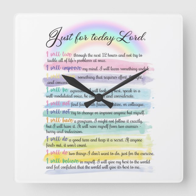 Just i dag, Lord Fyrkantig Klocka (Framsida)