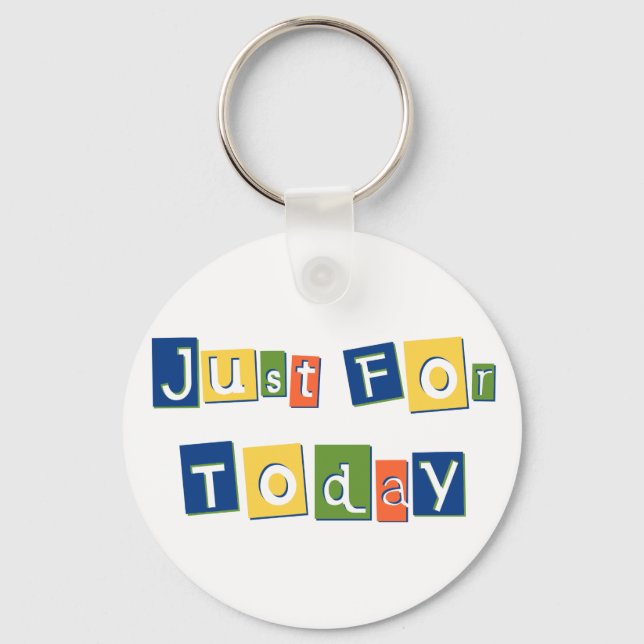 Just i dag: Slogan Quote Färg Block Brev Nyckelring (Framsida)