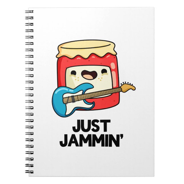 Just Jammin Cute Rocker Sylt Pun Anteckningsbok (Framsidan)