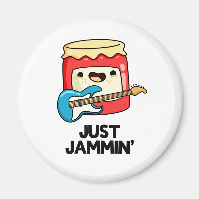 Just Jammin Funny Rocker Sylt Pun Magnet (Framsidan)