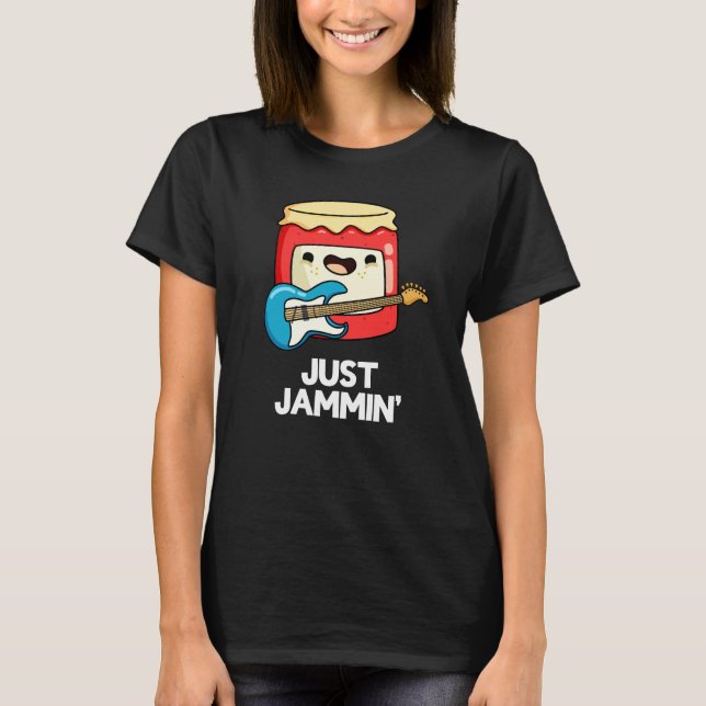 Just Jammin Funny Rocker Sylt Pun Mörk BG T Shirt (Framsida)