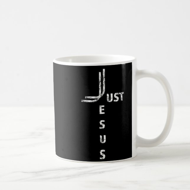 Just Jesus Minimal Cross Back Design For Christian Kaffemugg (Höger)