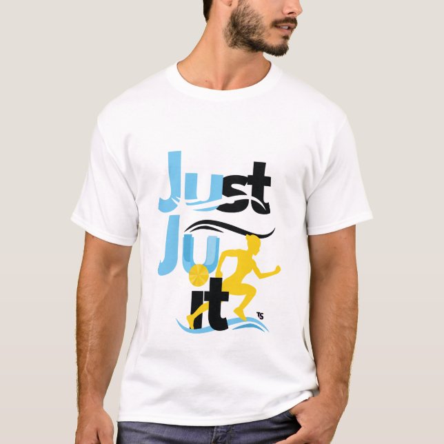 "Just Ju IT" Saint Lucia-bask i olympisk härd T Shirt (Framsida)