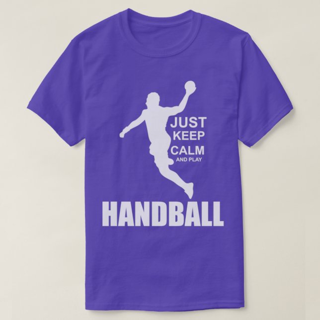 Just keep calm and play Handball T Shirt (Design framsida)