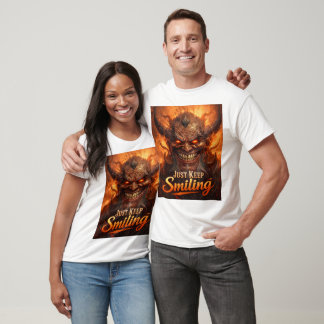 Just Keep Smiling Evil Demon Dark Fantasy Art T Shirt