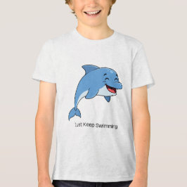 Just Keep Swimming Dolphin Kids Shirt – Cute Ocean T