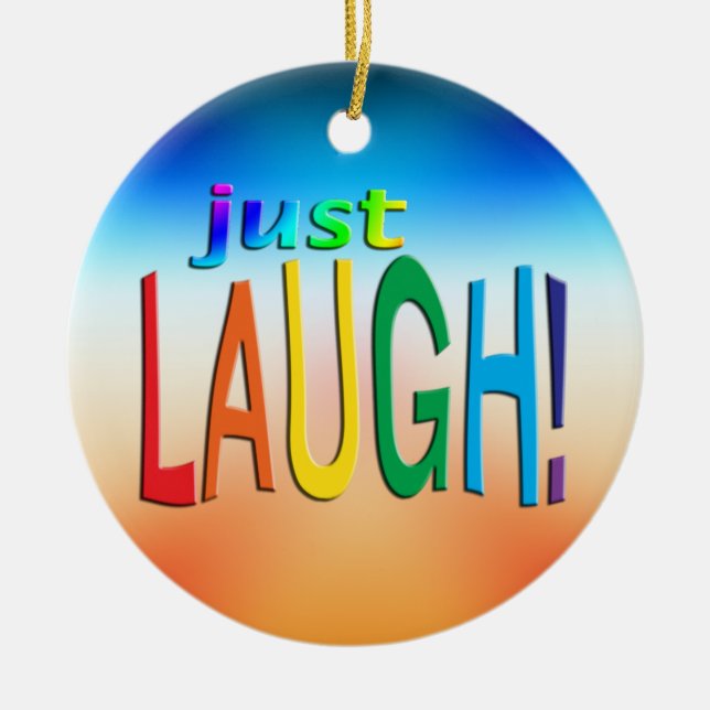 Just Laugh Julgransprydnad Keramik (Framsidan)