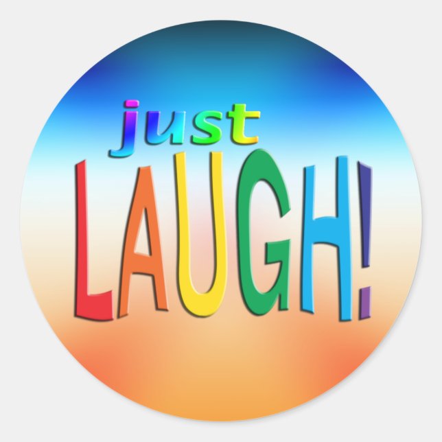 Just Laugh Runt Klistermärke (Framsida)