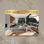 Just Listat Egendom flottan & Guld Realty Marknads Vykort<br><div class="desc">Elegant Navy och Guld Real Gods Egendom For Sale marknadsföring med plats för din logotyp och ett stort foto från egendom. Det här anpassadets vykort för marinblått och faux guld i gods i marknadsföring har en modern utformning med plats för anpassningsbar och egendom. Ett professionell sätt att annonsera dina egendom-listor...</div>