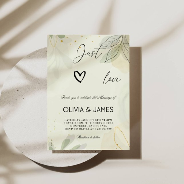 Just Love Elegant Wedding I Inbjudningar (Skapare uppladdad)