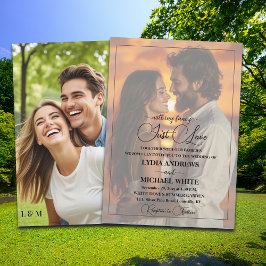 Just Love Text Overlay Photo Wedding  Inbjudningar