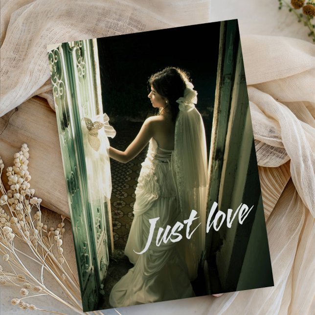 Just Love Wedding Party-Modern Minimalist Romantic Inbjudningar (Skapare uppladdad)