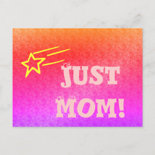Just Mamma Superstar Orange & Rosa Mors dag Vykort