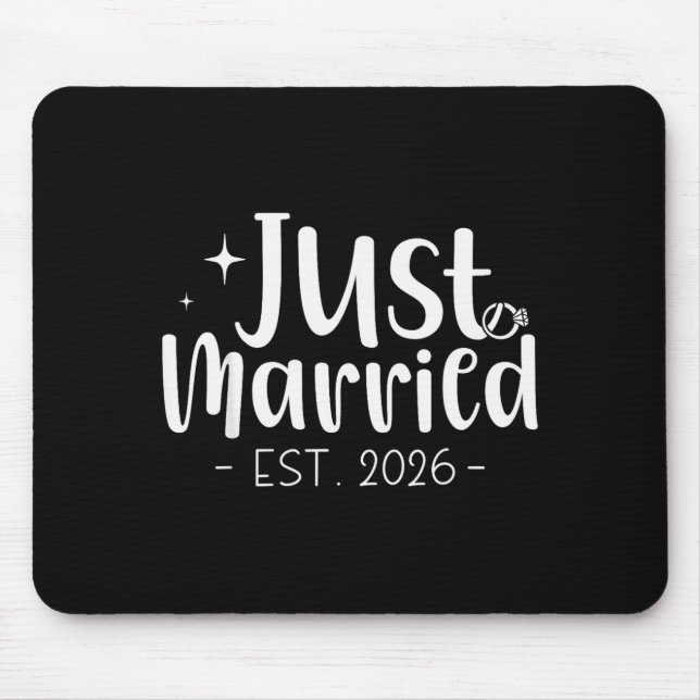 Just Married 2026 Honeymoon Wedding Couples Fiance Musmatta (Framsidan)