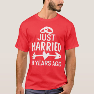 Just Married 70 Years Ago Wedding Anniversary fami T Shirt