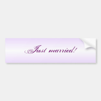 Just married Autoaufkleber für frisch Verheiratete Bildekal