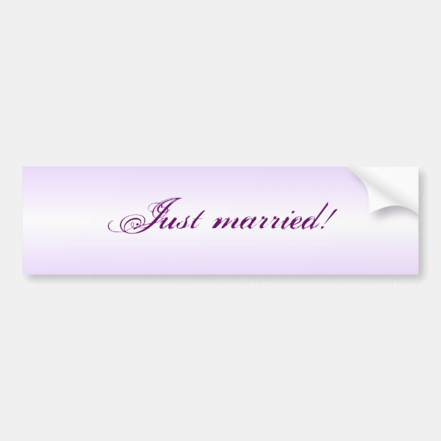 Just married Autoaufkleber für frisch Verheiratete Bildekal (Framsidan)