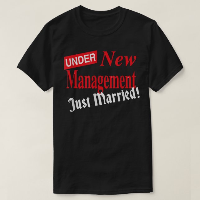 Just Married for Groom Bride Wedding Newlyweds Men T Shirt (Design framsida)