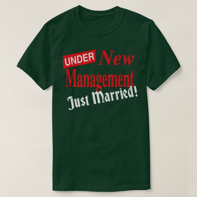 Just Married for Groom Bride Wedding Newlyweds Men T Shirt (Design framsida)