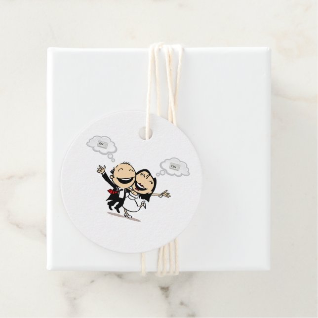 Just married gåvor etiketter (På plats)