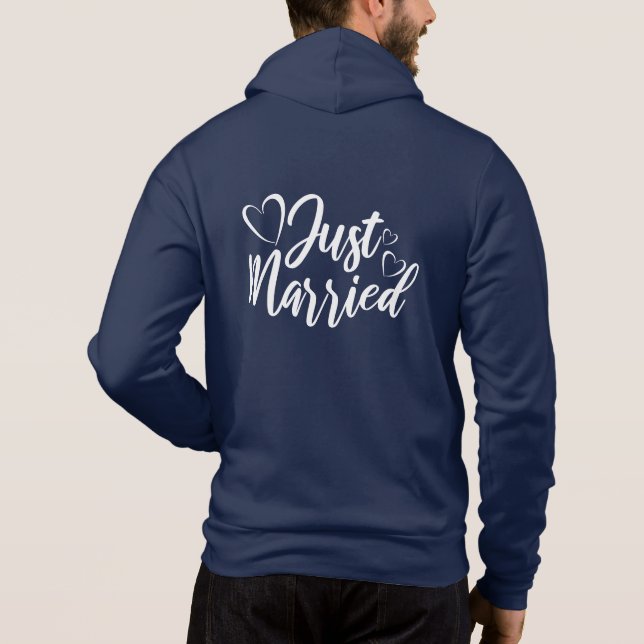 Just Married Hoodie T Shirt (Baksida)