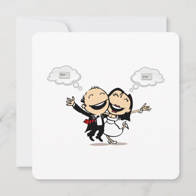 Just married inbjudningar (Framsida)