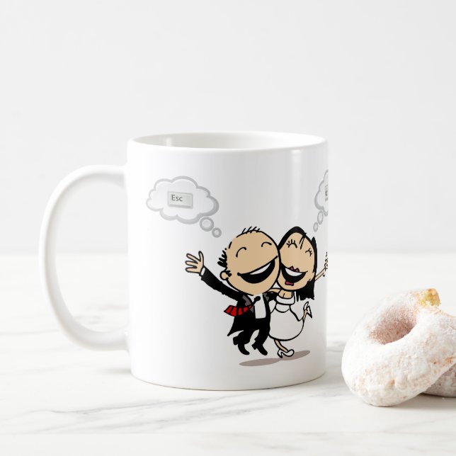 Just married kaffemugg (Med munk)